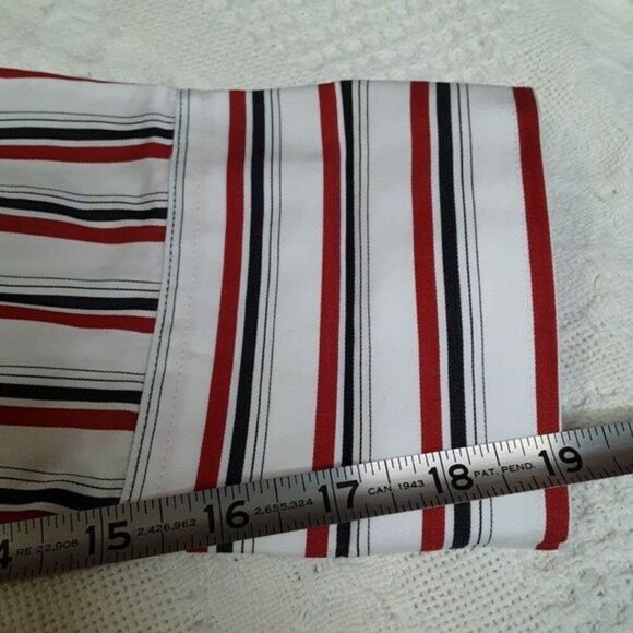 Jones New York Women's Button Down Shirt size 3X Red Stripes - Picture 6 of 10